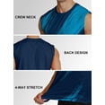thumbnail image 5 of Men's Tank Tops Quick Dry Workout Swim Beach Shirts Athletic Sleeveless Shirts Stripe Blue M10 3XL, 5 of 9