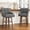 Gray, variant on SOBREMESA 26 in. Counter-Height Swivel Bar Stools with Backs and Arms, Upholstered Chenille Kitchen Island Chairs with 360° Swivel, Wood Legs and Metal Footrest, Set of 2, Gray