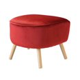 thumbnail image 1 of Pouf Aisling ACME en velours rouge, 1 of 2