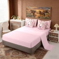 thumbnail image 4 of Erosebridal Cartoon Horse Twin Bedding Sets for Girls, Chic Pink Flower Floral Bedding Comforter Set, 4 of 6