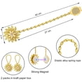 thumbnail image 2 of Crystal Curtain Tiebacks, 2 Pack Star Style Curtain Holdbacks Diamond Clips with Stretchy Wire Rope for Home Office Decoration, 2 of 7