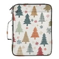 thumbnail image 2 of Haosy Accordion File Organizer Zipper Binder 500 Sheet 6-Tab Expanding File Folder Multi-Pocket 1.2 Inch 3 Ring Colorful Plaid Christmas Tree, 2 of 7