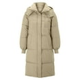 thumbnail image 4 of Women's Winter Coats, Thickened Insulated Parka Jacket with Hood Beige XXXL, 4 of 4