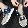 thumbnail image 6 of GrmtClth Mens Gradient Hollow Mesh Running Sneakers Lace Up Lightweight Shock Absorb Non Slip Flexible Sole Outdoor Casual Walking Sport Shoes Blue (US/9), 6 of 8