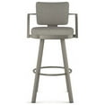 thumbnail image 5 of Amisco Thea 26.5" Swivel Stool - Ivory & Grey Polyester/Ligth Grey Metal, 5 of 9