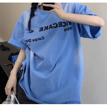 Short Sleeve Cotton Distressed Retro T-Shirt, Women's
