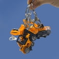 thumbnail image 7 of huanledash Mini Truck Keychain 1:64 Scale Construction Series Forklift Tractor Excavator Roller Alloy Model Decoration with Buckle Engineering Car Model Toy Excavator Key Ring Party Favors, 7 of 7