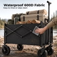 thumbnail image 7 of Alvantor Folding Wagon Cart, 220LBS Heavy Duty Collapsible Utility Cart with All-Terrain Wheels & Brake, Portable Outdoor Wagon for Camping Garden Beach Shopping Grocery, 7 of 7