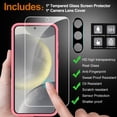 thumbnail image 2 of for Samsung Galaxy S24 Case with Tempered Glass Screen Protector & Camera Lens Protector,Heavy-Duty Tough Rugged Slim Shockproof Phone Case for Galaxy S24 (6.2", 2024)[Cute Pink], 2 of 13