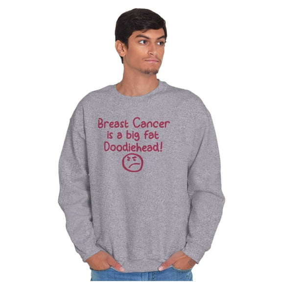 Breast Cancer is a Doodiehead Women Crewneck Sweatshirt Brisco Brands S