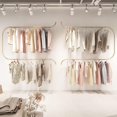 thumbnail image 2 of Rack de exhibición para ropa montado en pared, barra colgante de hierro pesado dorado, multiusos, para boutique y uso doméstico 400 cm, 2 of 7