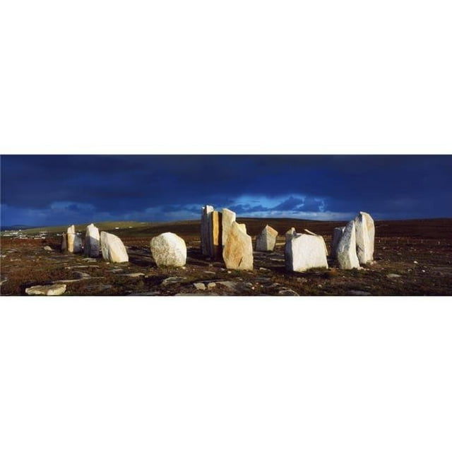 Affiche Imprimée Standing Stones Blacksod Point Co Mayo Ireland par la Collection d'Images Irlandaises, 44 x 14 - Grand