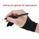 thumbnail image 3 of Artist Glove for Drawing Black 2 Finger Anti-fouling Painting Digital Tablet, 3 of 5
