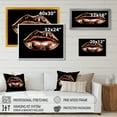 thumbnail image 4 of Designart "Rosegold Lips Of Luxury" Fashion Wall Art For Bathroom, 4 of 5