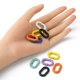 thumbnail image 5 of 10Pcs Spray Painted Alloy Spring Gate Rings Oval Ring Mixed Color 25x15.5x4mm inner diameter: 16x7.5mm, 5 of 6