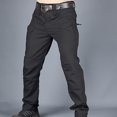 thumbnail image 3 of Moda Hombre Streetwear Casual Cargo Work Pants Senderismo Pantalones Black_M Zulema Pantalones tipo cargo, 3 of 8