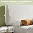 thumbnail image 3 of Pinmoco 4.7" Upholstered Foam Headboard Queen Bed, Height Adjustable and Ergonomic Head Board, Teddy Velvet White, 3 of 10