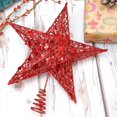 thumbnail image 4 of Tupa 25cm Silver Glitter Metal Star Christmas Tree Topper Compatible With Christmas Decoration Silver 25 cm, 4 of 5