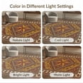 thumbnail image 7 of ODIKA 2'x3' Washable Throw Rug Non-Slip, Low Profile, Flatwoven, Easy Care Distressed Border Farmhouse Folk Lettering Primitive Vintage Refined Structured for Hallway, Study Room, 7 of 7