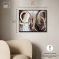 thumbnail image 5 of Swirling Forms with Gold Canvas Luxury Abstract Art by Art Remedy, Black Frame, 24 x 20, 5 of 7