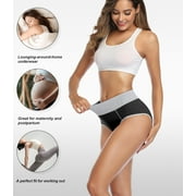 wirarpa Women's Cotton Underwear High Waist Briefs Ladies Panties Black 4 Pack Sizes 5-10
