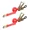 Red, variant on Mega Cargo Control USA 2" x 8' Off-Road Ratchet Strap W/ Snap Hook - (1-Pack) - WLL: 1666 lbs - Green