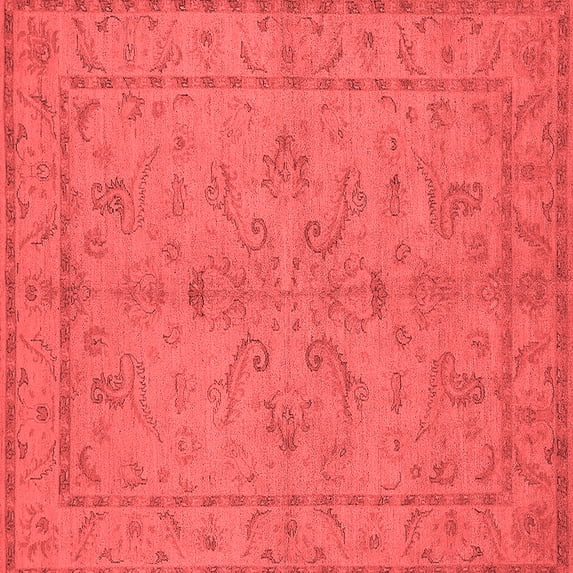 Ahgly Company Indoor Square Oriental Red Traditional Area Rugs, 3' Square