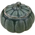 thumbnail image 3 of Caja de té de cerámica china Cajas en forma de calabaza de té Tumba de tetera; Tarro de almacenamiento de alimentos de regalo de té Caddy (verde). Afortunado Sencillez, 3 of 5