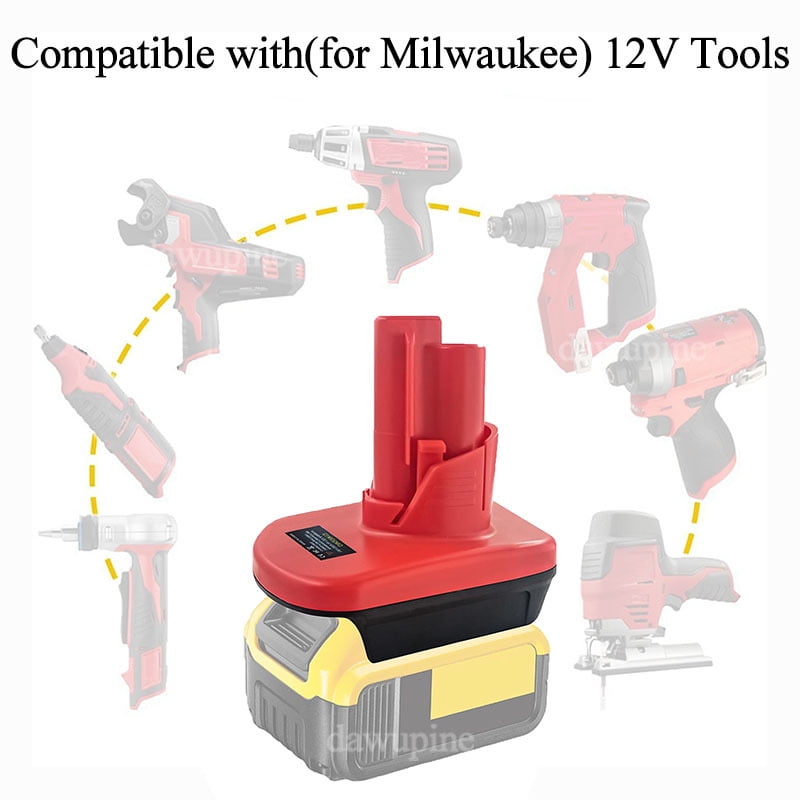DM20M12 Adapter Converter for Mil*wau*kee for M18 for De*walt 18V 20V Lithium Battery DCV200 For Mil*wau*kee 12V For M12 Power Tools