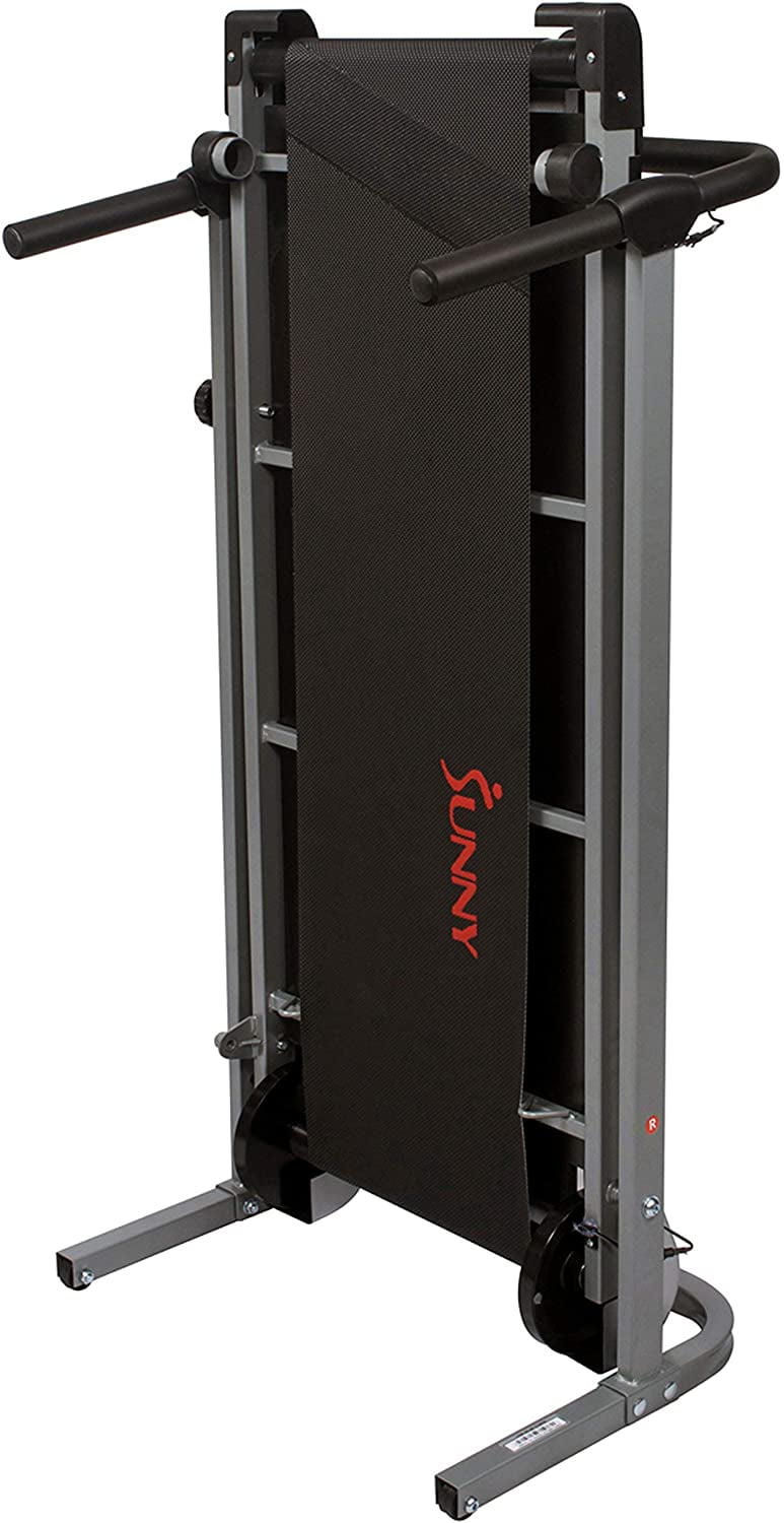 Sunny Health & Fitness SFT1407M Manual Walking Treadmill, Gray