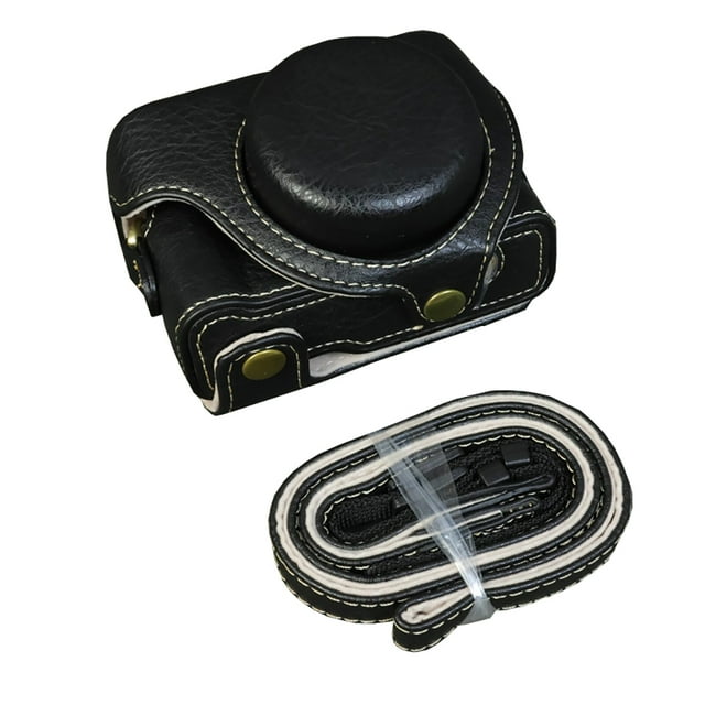GadgetCom Replacement Case Compatible with Sony ZV-1 ZV1 Vlog Camera , PU Leather Protective Cover Shell Bag With Strap