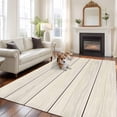 thumbnail image 3 of Area Rug for Living Room, Beige Wood Grain Non-Slip Indoor Large Carpet for Bedroom/Dining Room, Rustic Retro Wooden Plank Farmhouse Washable Low-Profile Rectangle Floor Runner Rugs - 5 x 8 Ft, 3 of 7