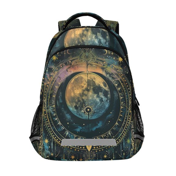 ALAZA Bohomia Moon and Star Magical Backpack Elementary School Bag Bookbag Travel Rucksack