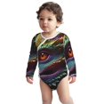 thumbnail image 2 of Xecao Colorful Dragon Head Profile Print Baby unisex-baby Cotton Long-sleeve Bodysuits-6 Months, 2 of 6