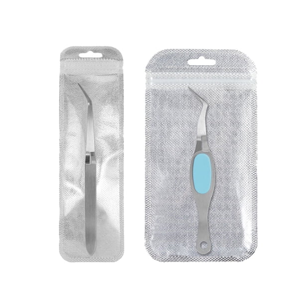 2 pinzas de acero para modelar las uñas, herramienta para pellizcar las uñas, empujador de cutículas (plateado)
