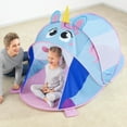 thumbnail image 5 of Bestway: AdventureChasers Unicorn Pop-Up Play Tent - Blue & Pink - Magical Character Club House Hideout Center, Rest Area, Carry Bag, Toddlers Kids 2+, 5 of 7