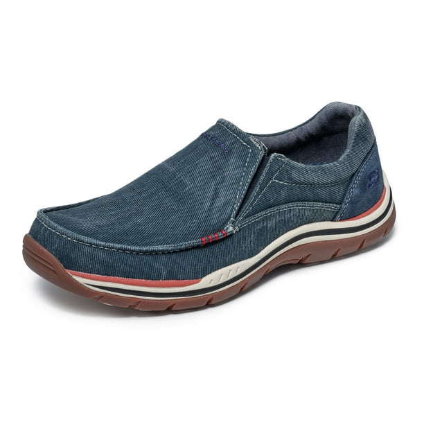Zapatillas Skechers USA Expected Avillo de ajuste relajado color azul marino para hombre