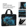 thumbnail image 4 of 16" Laptop Briefcase for Work Travel Laptop Shoulder Bag Carrying Handbag Laptop Case Eternal Blue Rose and Flame, 4 of 8