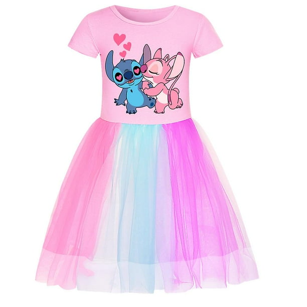 Y Stitch vestido de verano para ninos de Lilo Stitch vestido de Cosplay para ninas bonito vestido de princesa de encaje vestidos de fiesta de cumpleanos para ninas pequenas Walmart en