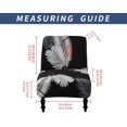 thumbnail image 4 of Armless Chair Slipcover Removable Armless Chair Cover Printed Armless Accent Chair Covers Washable Slipper Chair Slipcovers Furniture Protector Covers for Extra Large Armless Accent Chair, 4 of 5