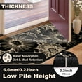 thumbnail image 4 of Findosom Runner Rug for Hallway 2x6 ft,Non-slip Machine Washable Runners Flower Floor Mats Low Pile Carpet Rug Runner with Rubber Backing for Entryway Doormat Bathroom Kitchen Laundry Room,Black, 4 of 9