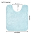 thumbnail image 5 of IAUYY 24x16 Inch Bath Mat Thick Soft Plush Shower Mat TPR Backing Material Non Slip Bath Mats for Bathroom for Tub Shower Hotel Minimalist Light Blue, 5 of 9