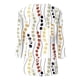 thumbnail image 5 of ICHUANYI Clearance Women's Casual 3/4 Sleeve Printed Round Neck Buttoned Basic Tunic Tops T-shirts Blouses(White, L) ICHUANYI WER2023081510651, 5 of 5