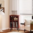 thumbnail image 6 of FloatiCasa Record Player Stand Storage Cabinet Holds up to 200 Albums Side Table for Bedroom Living Room Office, 6 of 10