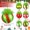 B, variant on Ltvvegg 12Pcs Green Christmas Balls Ornaments with Fuzzy Fluffy Hair, 2.36 Inch Green Balls Christmas Tree Hanging Shatterproof Decrtation Set for Holiday Fireplace Xmas Party School Decor