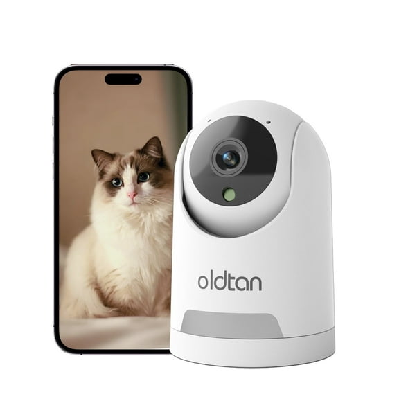 Oldtan WiFi Security Indoor Camera - 2.5K HD Baby Monitor for Home, 2-Way Audio, Auto Tracking