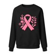 thumbnail image 4 of Women Breast Cancer Awareness Sweatshirt Pink Ribbon Graphic Long Sleeve Pullover Tops, 4 of 4
