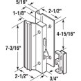 thumbnail image 2 of Surface Mount Sliding Door Handle Set Aluminum, 2 of 2