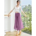 thumbnail image 5 of FEOYA Modern Dance Pants Women 2 Layers Side Slit Mesh Flowing Classical Trousers Elastic Waist Wide Leg Practice Loungewear for Ballet Yoga Pilates L, 5 of 6