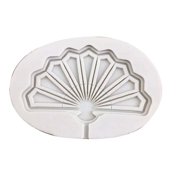 Creative Folding Fan Shape Fondant Cake Silicone Mold Pastry Chocolate Mold